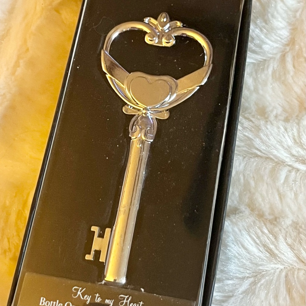 Amy Aspen Silver Heart Key Bottle Opener